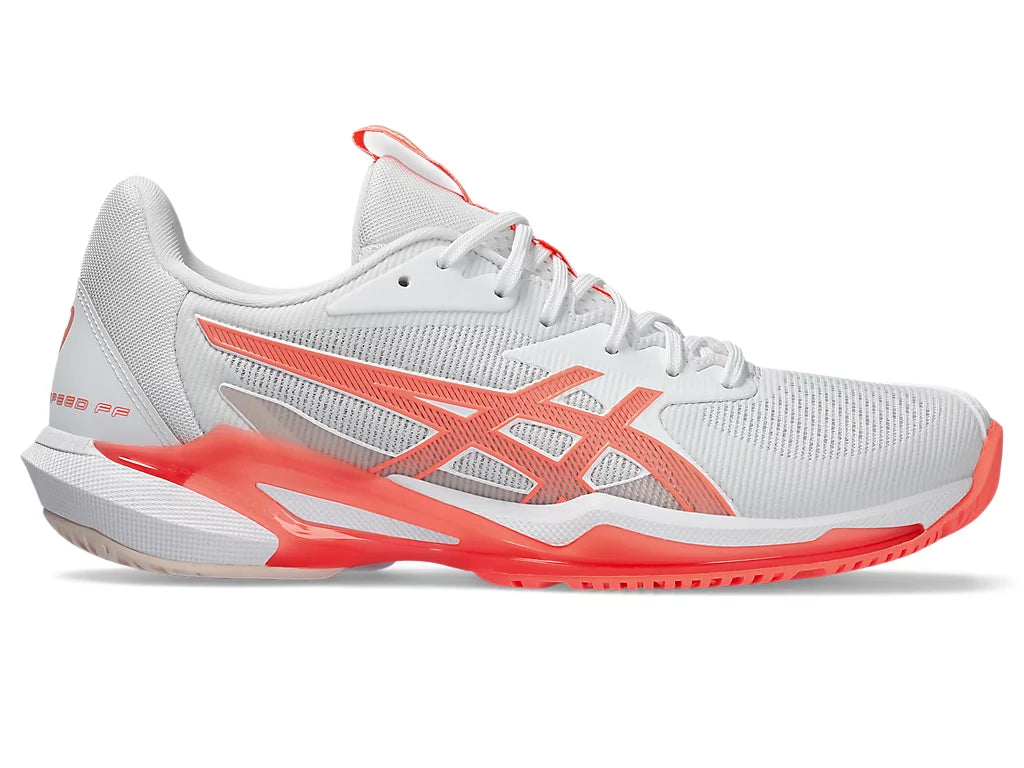 TENIS ASICS SOLUTION SPEED FF 3 WOMAN WHITE SUN CORAL tennisexpressmx