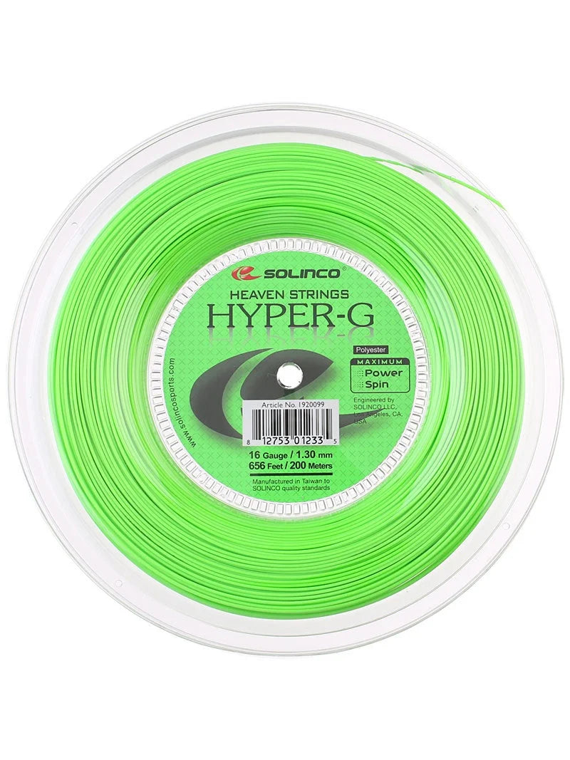 Solinco Hyper-G Corde de tennis souple Vert 16 l Solinco Hyper-G Corde de tennis souple Vert 16 l