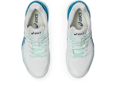 TENIS ASICS GEL-RESOLUTION 9 WHITE/TEAL BLUE WOMEN