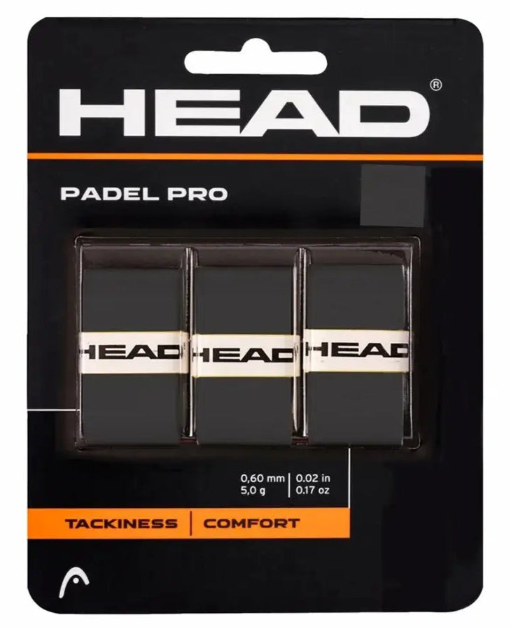 Overgrip Head Padel Pro Negro x3 para Pádel