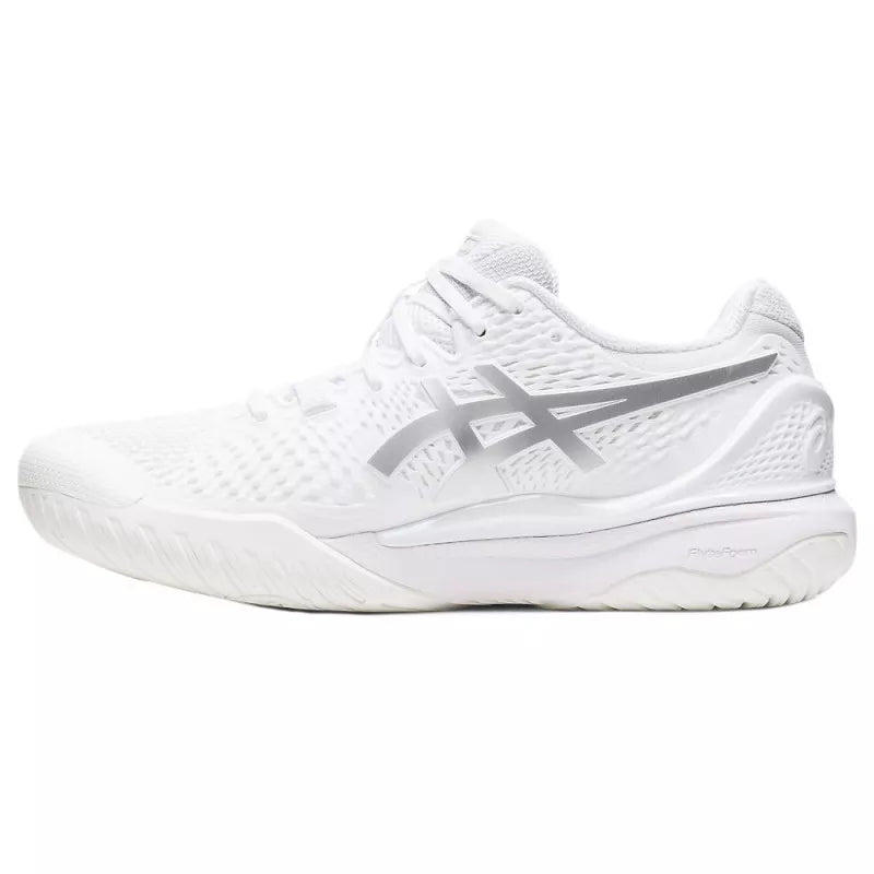 TENIS ASICS GEL-RESOLUTION 9 W WHITE/PURE SILVER