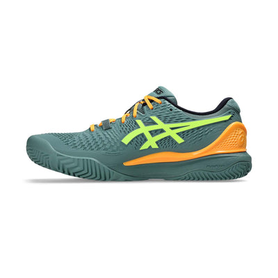 TENIS ASICS RESOLUTION 9 PADEL CELADON/SAFETY YELLOW