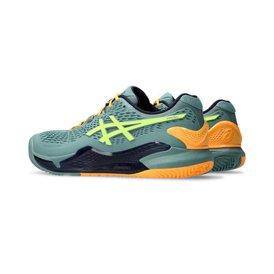 TENIS ASICS RESOLUTION 9 PADEL CELADON/SAFETY YELLOW