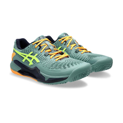 TENIS ASICS RESOLUTION 9 PADEL CELADON/SAFETY YELLOW