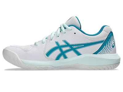 GEL-DEDICATE 8 WOMEN WHITE/TEAL BLUE