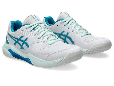 GEL-DEDICATE 8 WOMEN WHITE/TEAL BLUE