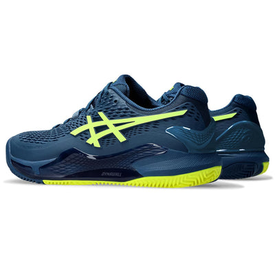 TENIS ASICS GEL-RESOLUTION 9 MEN MAKO BLUE/SAFETY YELLOW