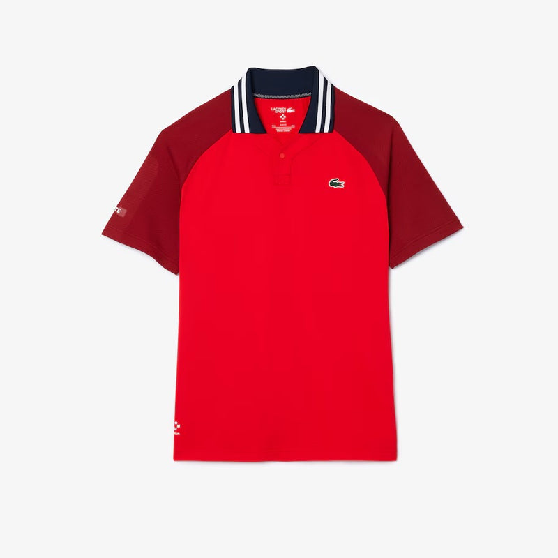 PLAYERA LACOSTE POLO RED/BORDEA X DANNIL MEDVEDEV