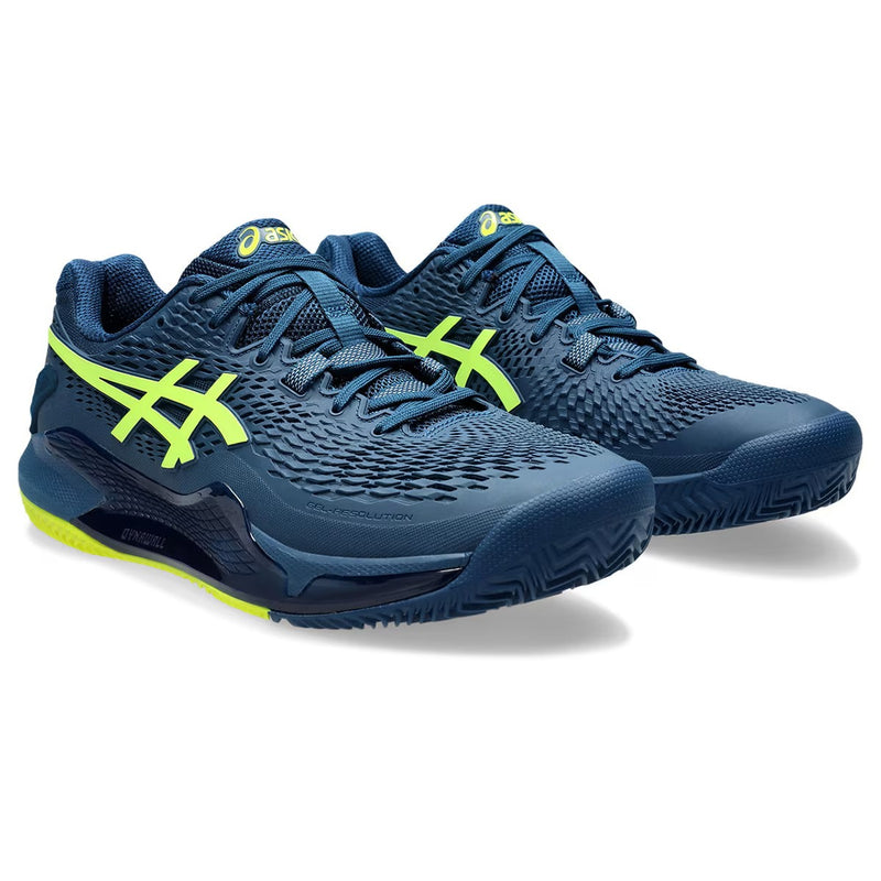 TENIS ASICS GEL-RESOLUTION 9 MEN MAKO BLUE/SAFETY YELLOW