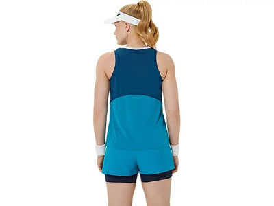 CAMISETA ASICS AZUL VERDOSO DE MUJER