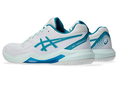 GEL-DEDICATE 8 WOMEN WHITE/TEAL BLUE