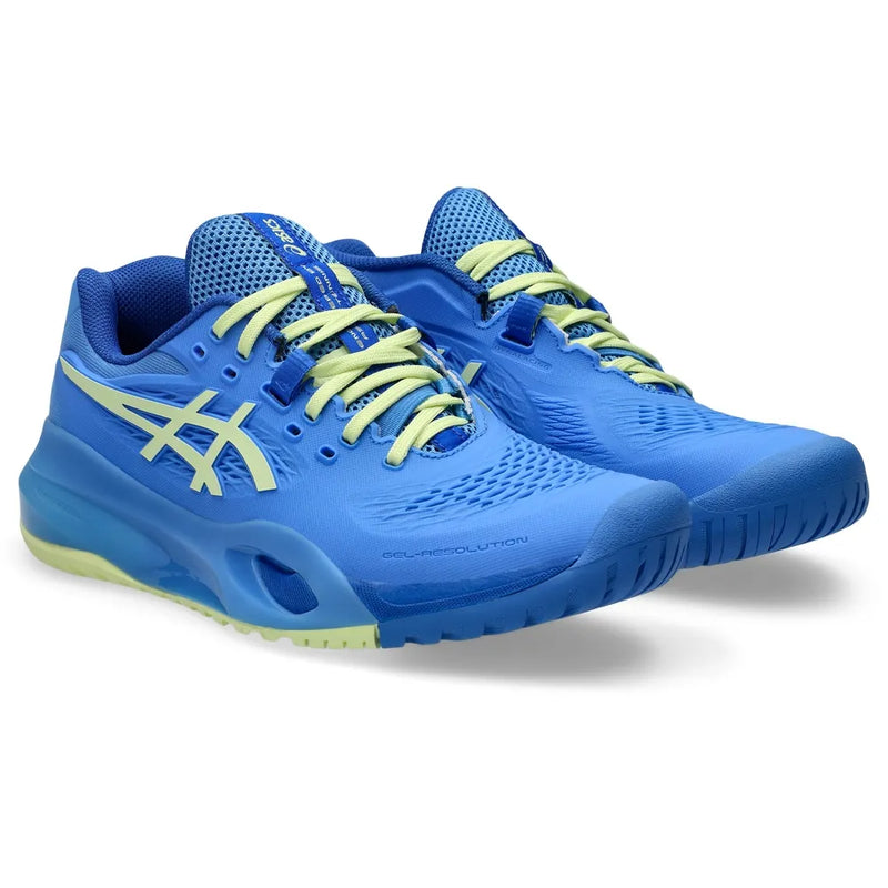 TENIS ASICS GEL RESOLUTION X WOMEN BLUE COAST/HUDDLE YELLOW
