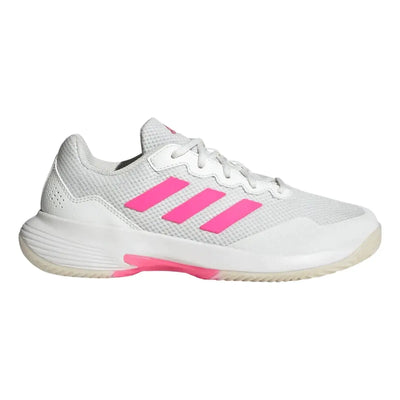 zapatillas tenis mujer adidas courtjam control 3 blancas rosa para nivel intermedio