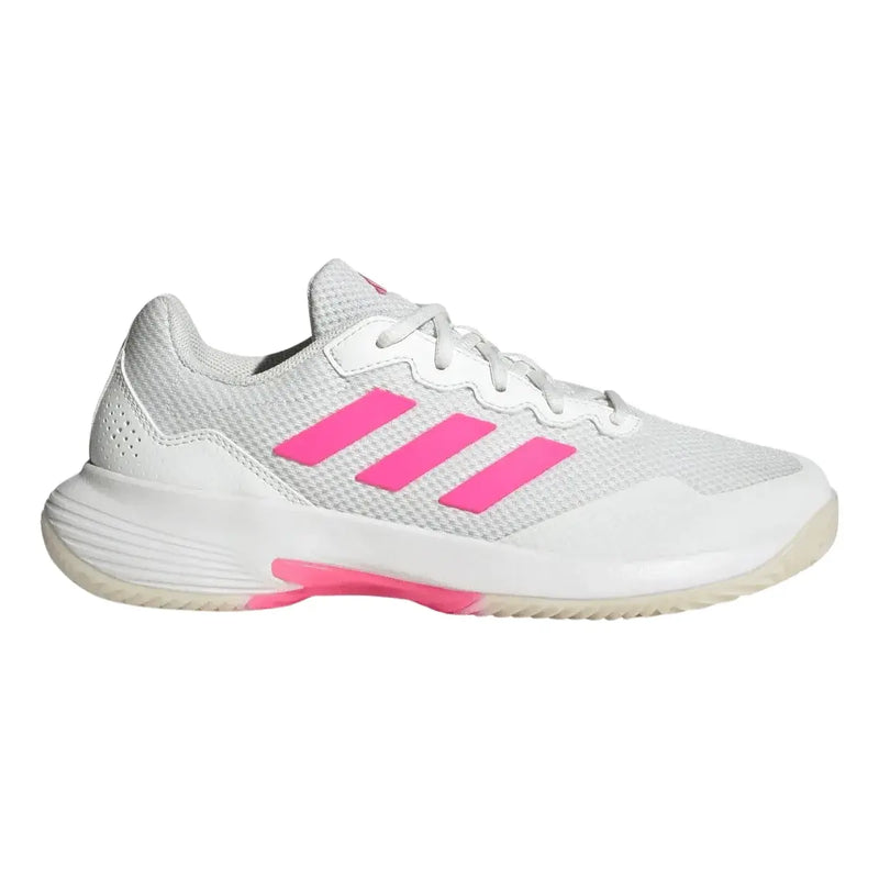 zapatillas tenis mujer adidas courtjam control 3 blancas rosa para nivel intermedio