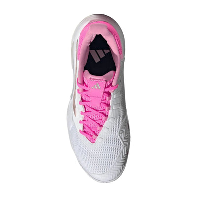 adidas barricade 13 mujer blanco rosa con malla transpirable y refuerzo