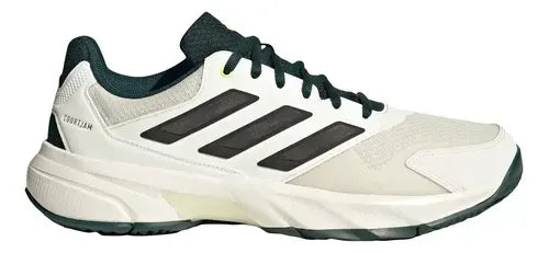 tenis adidas courtjam control 3 hombre blanco verde oscuro para jugar tenis
