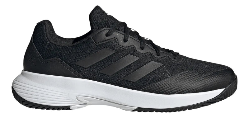 tenis adidas gamecourt 2.0 negro con blanco para pádel principiantes