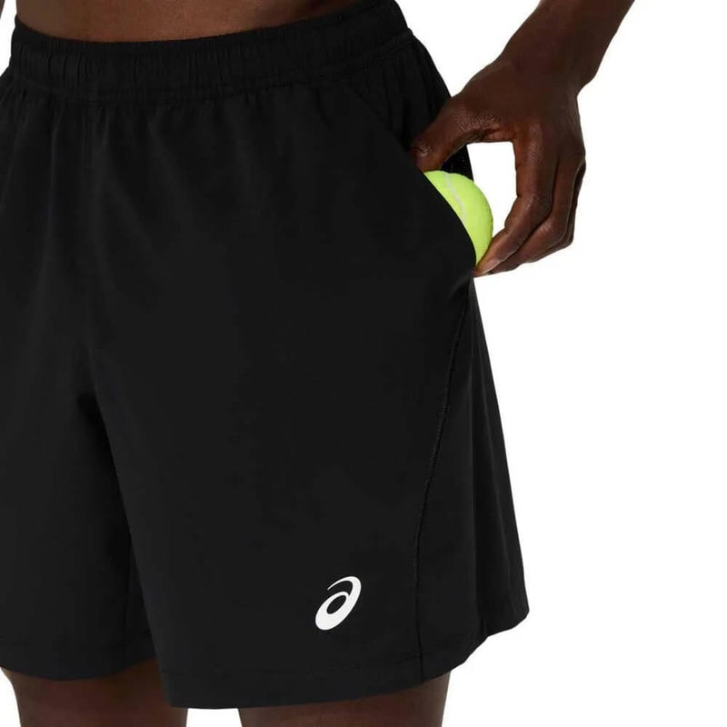 pantalón corto asics para deportes raqueta con longitud 7 pulgadas