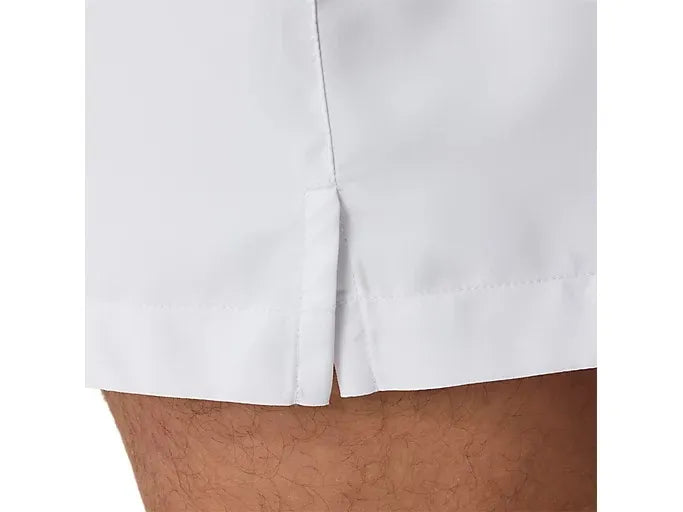 pantalones cortos asics court 7in blanco con cordón ajustable