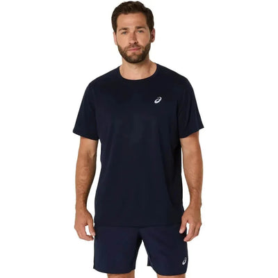 playera asics men court ss top azul hombre tenis transpirable