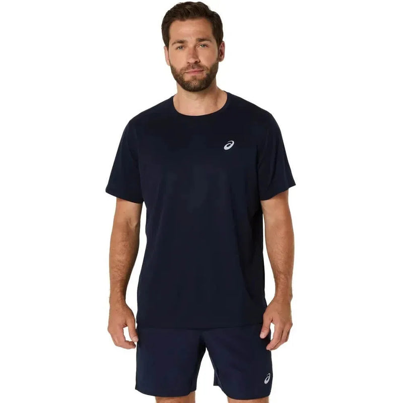 playera asics men court ss top azul hombre tenis transpirable