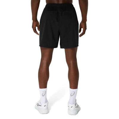 pantalón corto asics court negro hombre para pista dura o arcilla