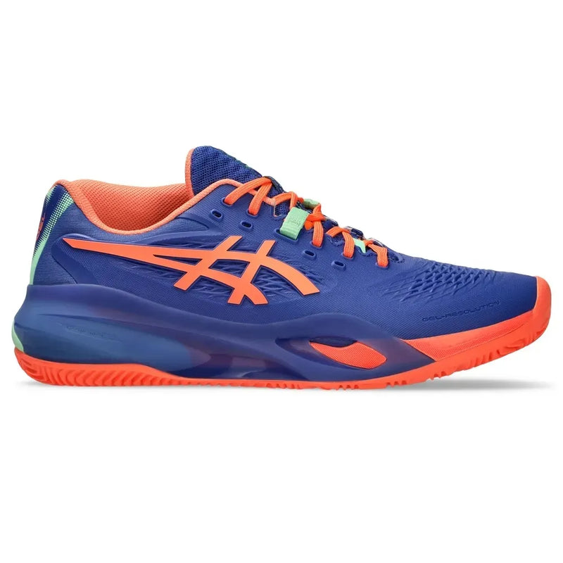 zapatillas asics gel-resolution x pádel hombre azul cobalt coral vivid con suela duradera