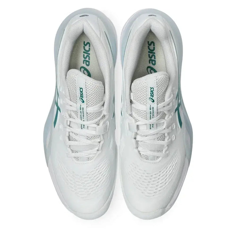tenis deportivos hombre asics gel-resolution x blanco verde con ajuste dynalacing