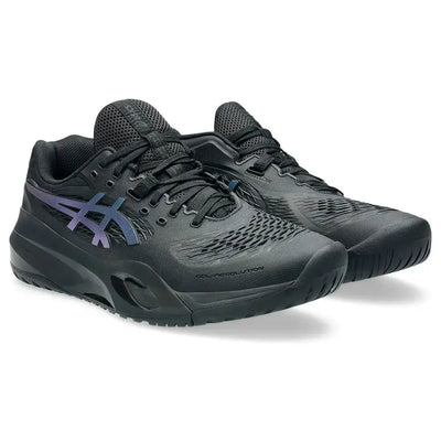 zapatillas tenis asics hombre negras con gel en antepié y retropié