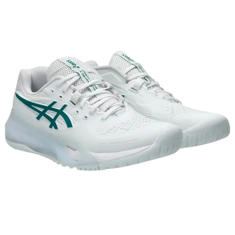 zapatillas asics resolution x blancas para jugar tenis mujer