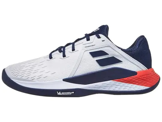  tenis babolat propulse fury 3 clay hombre blanco azul para tierra batida