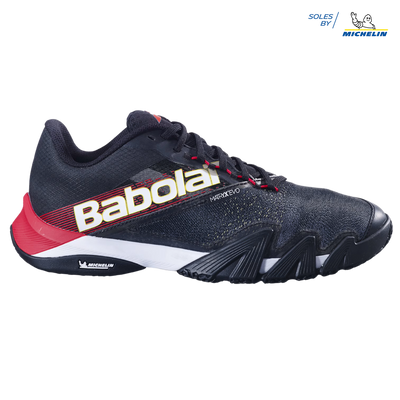zapatillas babolat jet premura 2 negro rojo padel alto rendimiento