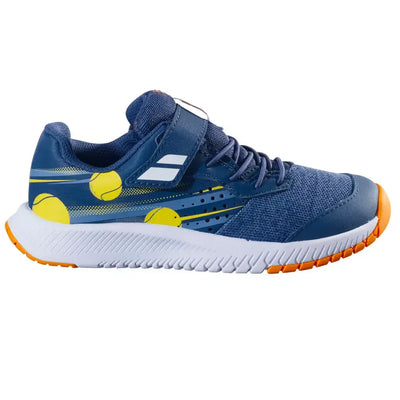 babolat pulsion kid niño tenis azul amarillo ideal para principiantes