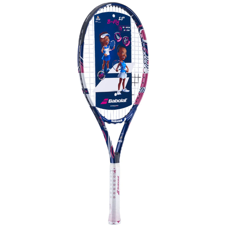 raqueta babolat b-fly 25 junior 2023 azul morado para tenis infantil