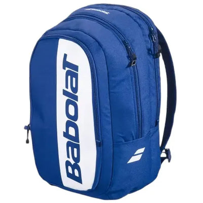 mochila babolat court backpack hero azul blanco con compartimento para raquetas