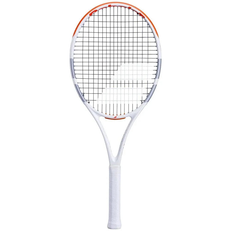 raqueta babolat evo strike 2024 diseño blanco y negro para tenis