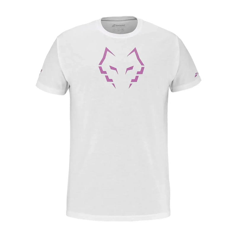 camiseta babolat juan lebrón pádel color blanco con logo en el pecho