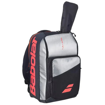 mochila deportiva babolat strike gris con compartimento para laptop y accesorios