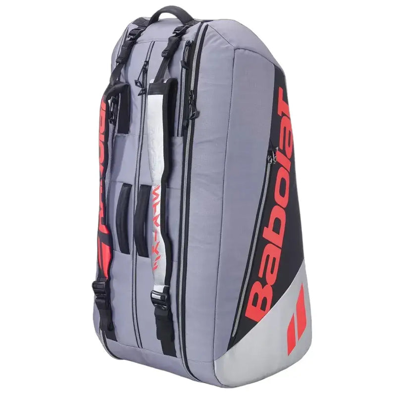 bolsa babolat rh9 pure strike off-carbon gray con capacidad para 9 raquetas
