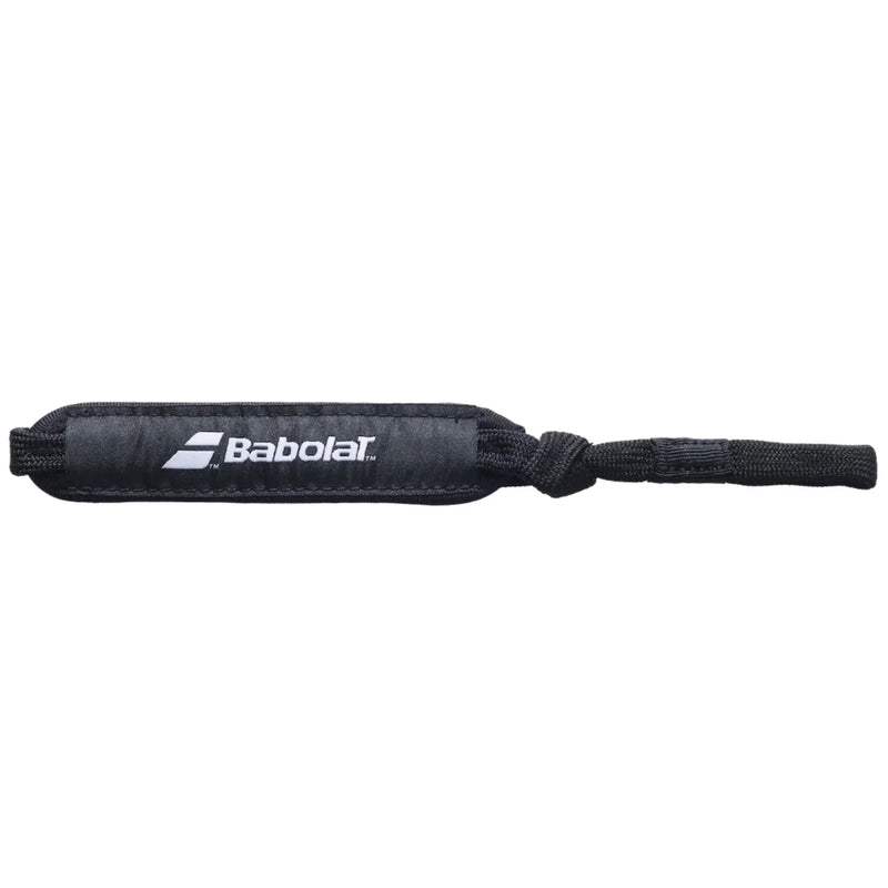 cordón babolat wrist strap negro desmontable para raquetas smart buttcap