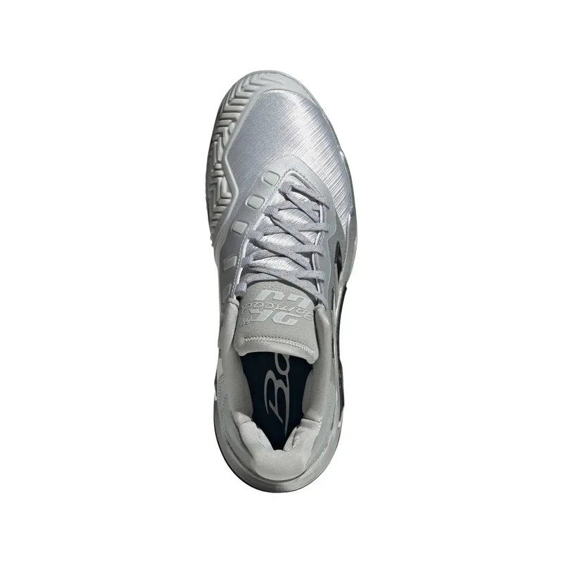 calzado deportivo adidas barricade 13 edición plata para cancha dura