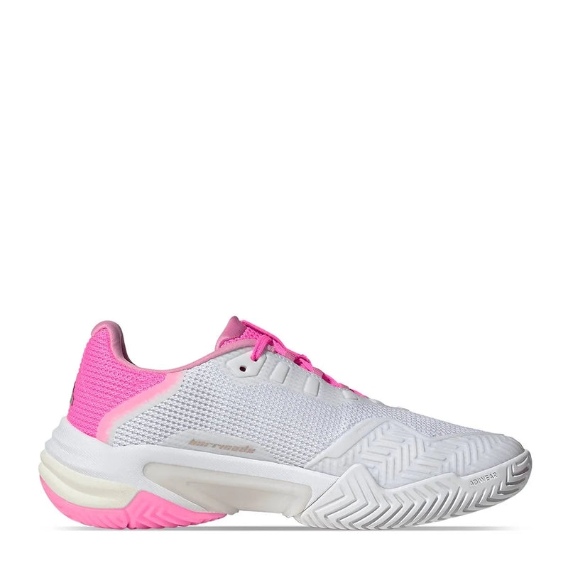 zapatillas adidas barricade 13 blancas con rosa para padel y tenis