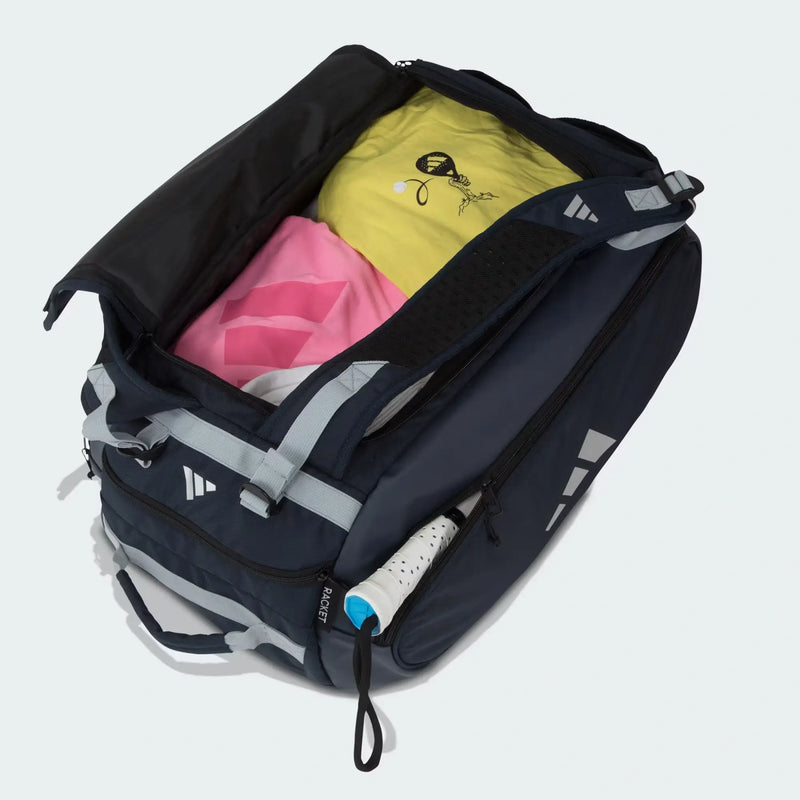 bolsa adidas tour azul marino 3.4 con estructura reforzada y duradera