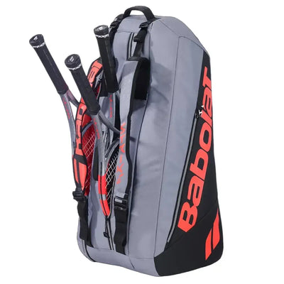 babolat rh6 gris bolsa de raquetas con compartimento ventilado para calzado