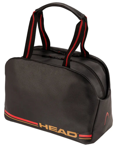 bolsa de deporte head retro 25th ltd marrón con logo original y acabado tipo piel