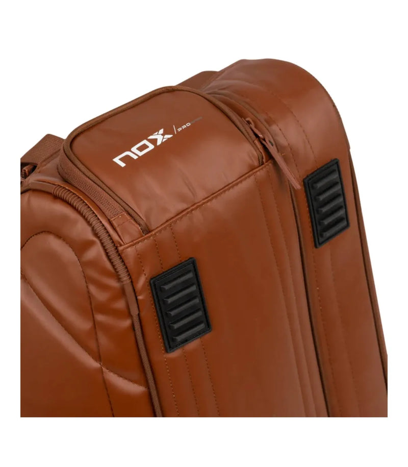 bolsa deportiva nox pro series marrón camel para palas de pádel