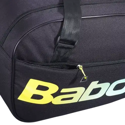 bolso babolat para pádel con compartimento grande y tiradores amarillos