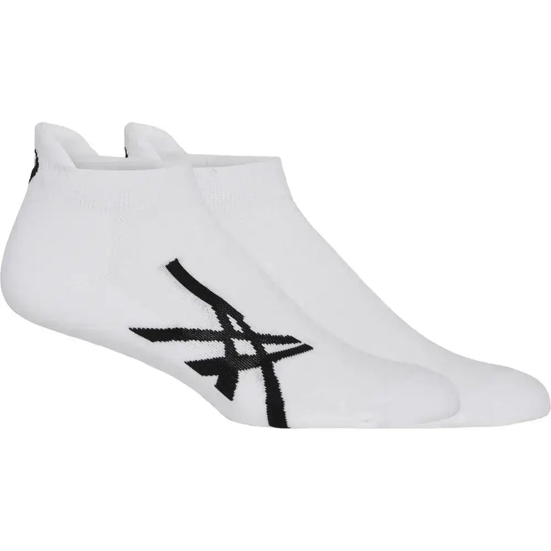 calcetas deportivas asics blancas tobilleras con logo negro
