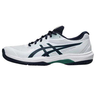 calzado tenis profesional asics gel-game ff blanco azul oscuro