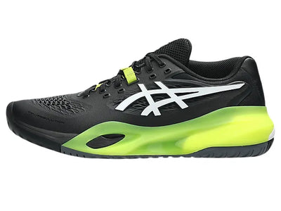 zapatillas padel hombre asics negras blancas con suela de agarre